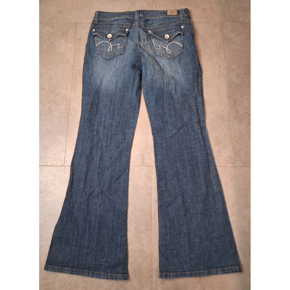 L.E.I. Juniors Ashley Trouble Flare Jeans Size 13 Y2K Vintage - Picture 3 of 10